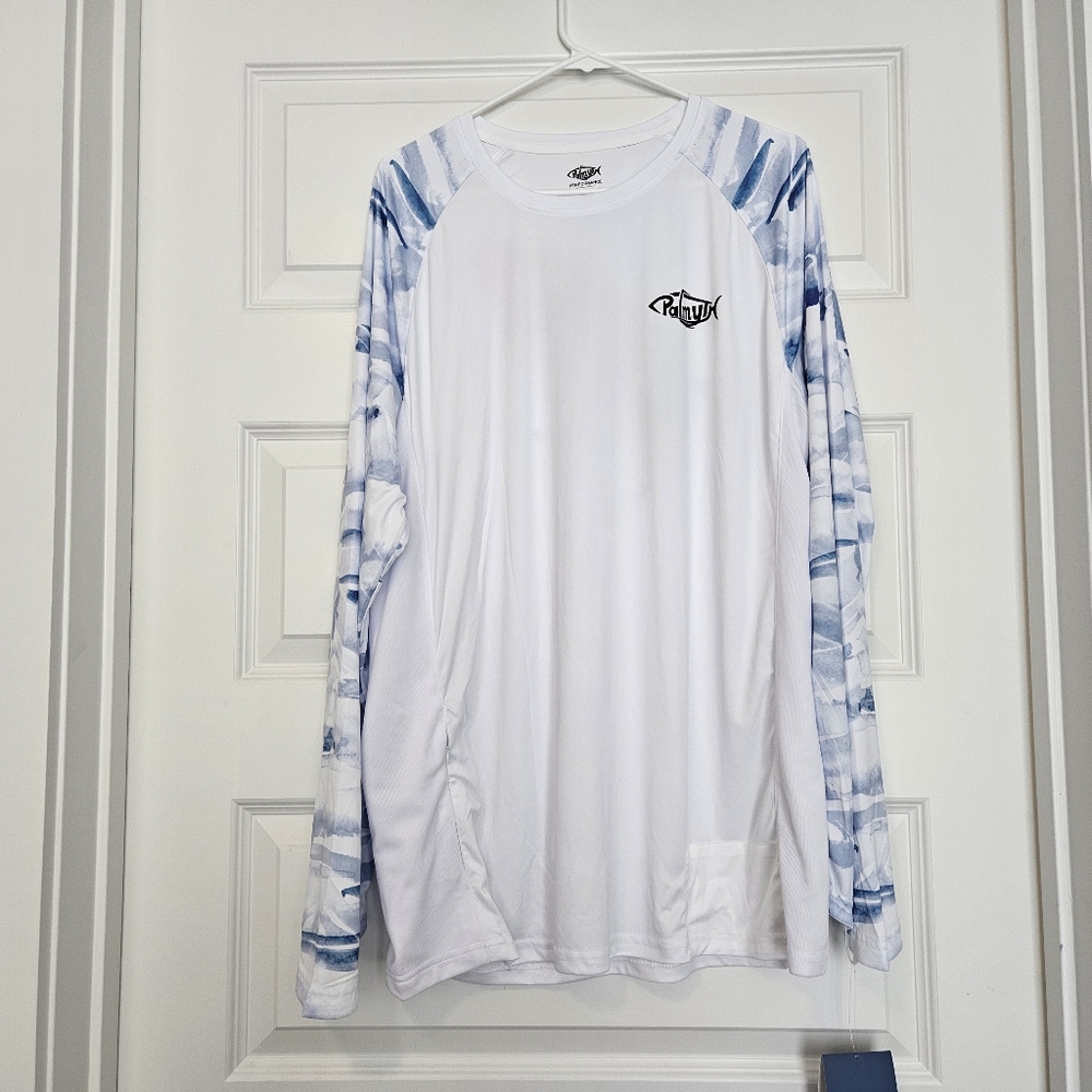 Palmyra Performance blue & white long sleeve XL